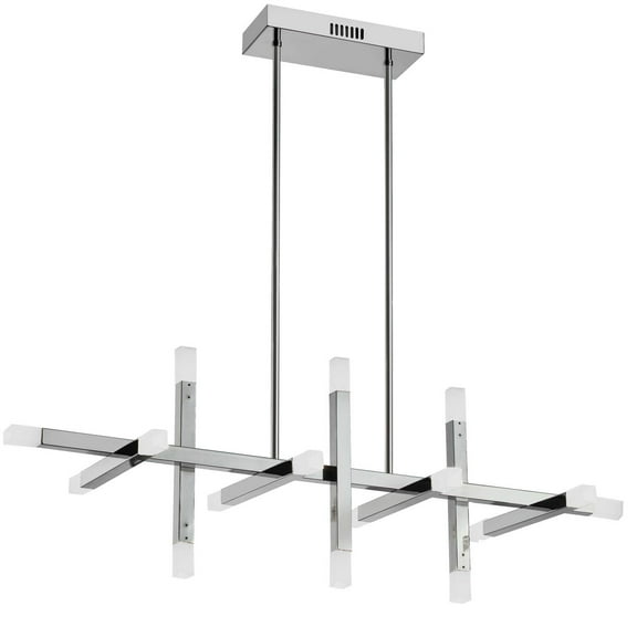 ACS-4064HC-PC-FR-Dainolite-Acasia - 48W 16 LED Chandelier In Contemporary Style-13.75 Inches Tall and 40 Inches Wide-Polished Chrome Finish