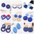 thumbnail image 2 of Pendientes geométricos de Color azul para mujer, colgantes de mariposa con flores bohemias, pendientes colgantes para mujer, aretes de mujer 2022 Tan Jianjun unisex, 2 of 2