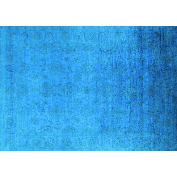 Ahgly Company Indoor Rectangle Persian Light Blue Bohemian Area Rugs, 7' x 9'