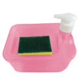 thumbnail image 2 of Dispensador de jabón para platos y soporte de esponja, dispositivos 2 en 1, contenedor dispensador de bomba de líquido, dispensador de jabón de cocina rectángulo Macarena dispensador de jabón, 2 of 8