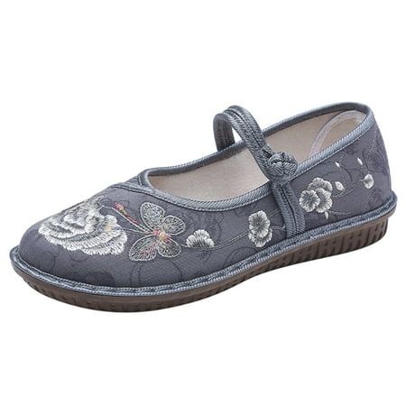 

Larisalt Womens Shoes Dressy Casual Women s Slip On Shoes with Arch Support Comfortable Casual Loafers for Plantar Fasciitis Gray