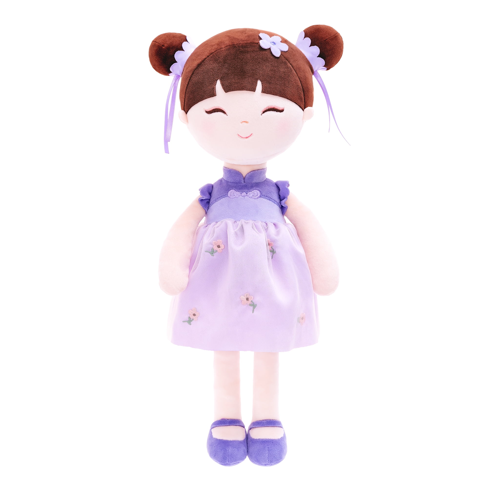 Gloveleya Plush Dolls Asian Fairy Doll Baby Girl Gifts Soft Girl Toys Purple Myrtle 16"