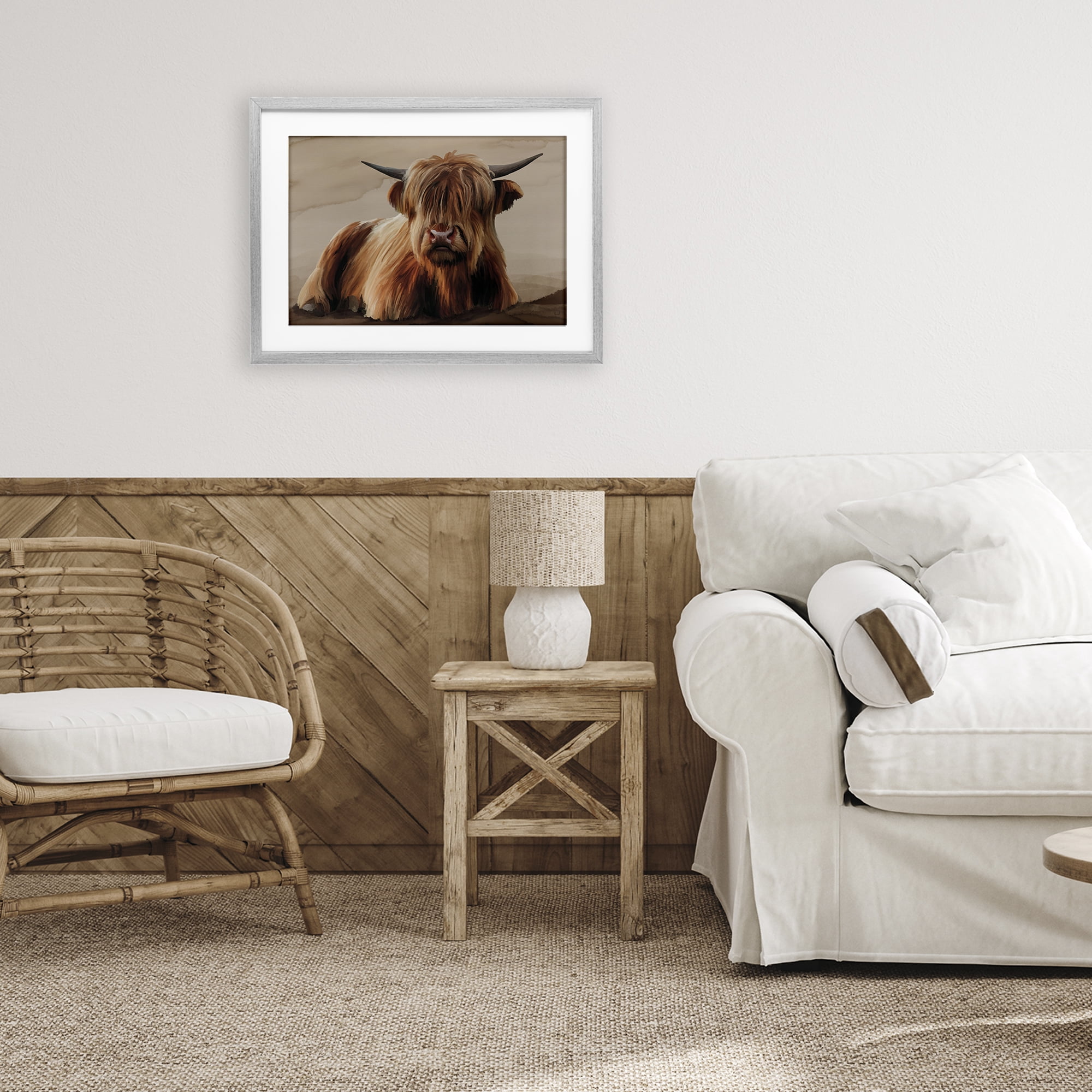 Stupell Industries Got My Hair Done Cattle Gray Framed Print Under Glass, design by Renel Peters