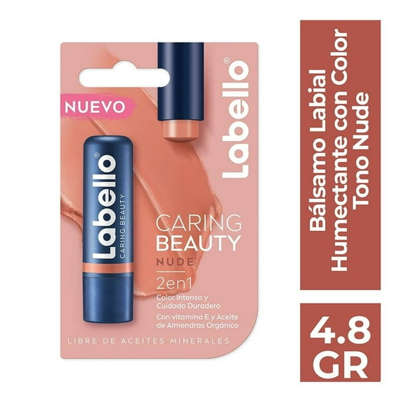 Bálsamo labial Labello Caring Beauty nude 4.8 g