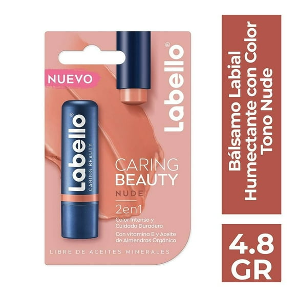 Bálsamo labial Labello Caring Beauty nude 4.8 g