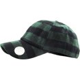 thumbnail image 6 of Dark Green-Black Buffalo Plaid Classic Baseball Cap Dad Hat, 6 of 7