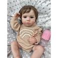 thumbnail image 2 of 50cm / 20inch Realistic Reborn Baby Dolls Cute Vinyl Silicone Doll Real Soft Touch Kid Toy Doll Hand-Rooted Hair Silicone Reborn Baby, 2 of 5