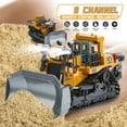 thumbnail image 6 of Lictin Remote Control Construction Toys for Kids, RC Tractor Track Bulldozer Vehicles Toys with Metal Shovel, Lights and Sound,  Gift for boys Aged 3 4 5 6 7 8 Year Old, 6 of 8