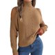 thumbnail image 2 of Camiseta Con Hombros Descubiertos para Mujer, Sudadera Con Cuello Levantado, Top de Punto Informal, 2 of 6