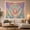 Hands Holding Lotus, variant on Colorful Floral and Geometric Design Tapestry