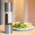 thumbnail image 2 of Sea Salt and Pepper Grinder, Stainless Steal 2 in 1 Dual Chambers, Seasonings Spices Mill with Adjus, 2 of 5