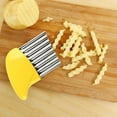 thumbnail image 1 of French Fries Cutter Vegetable Potato chips cutter Potato Chips Making Peeler Wavy Edged Fruit Slicer Kitchen Tool, 1 of 9