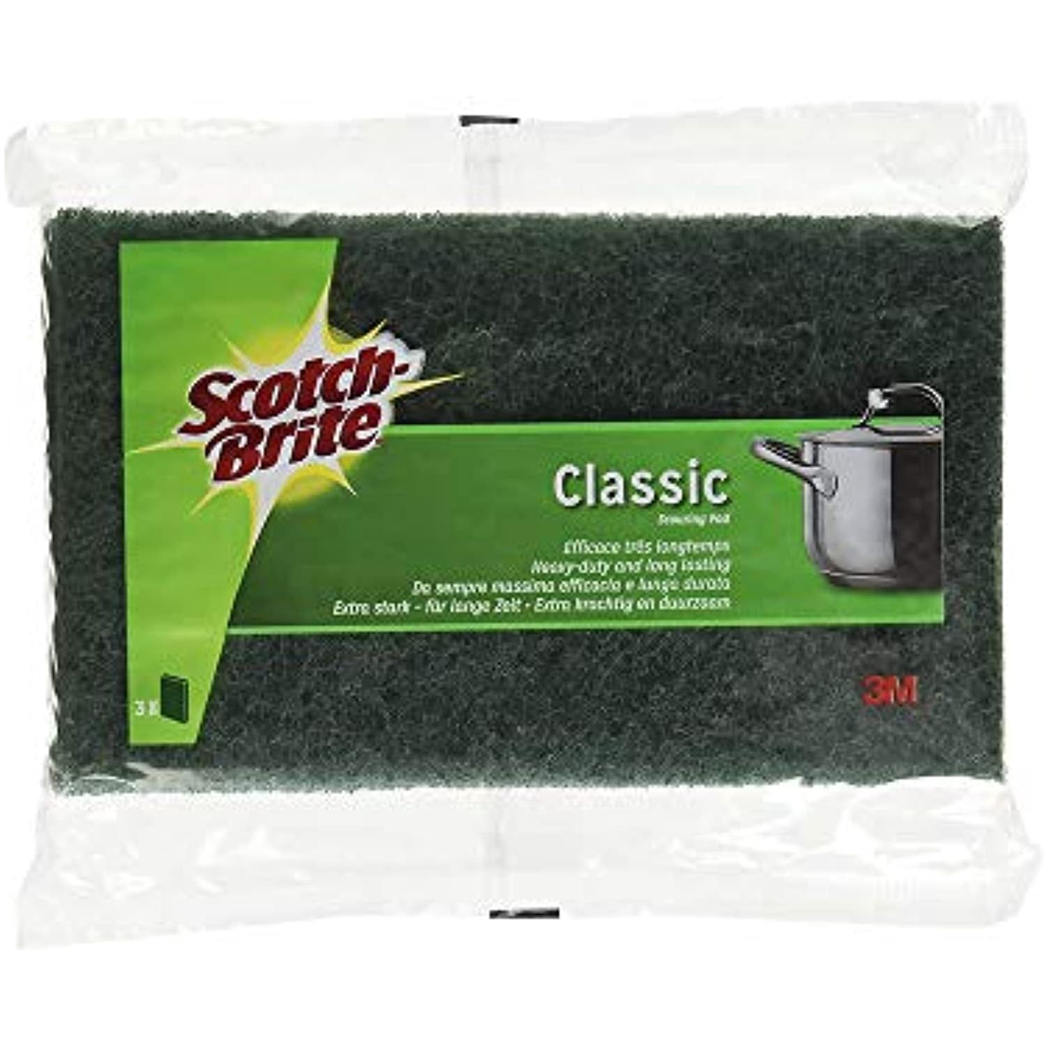 ScotchBrite Heavy Duty Scour Pads, 3 Ct