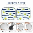 thumbnail image 6 of Fotbe Daisy Striped Nautical 2-Piece Car Windshield Sun Shade | Sun Blocker for Car Windshield | Foldable Automotive Interior Accessories for Sun Protection-Large, 6 of 7
