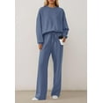 thumbnail image 4 of PRETTYGARDEN 2 Piece Sets For Women Fall Trendy Long Sleeve Sweatshirt Wide Leg Pants Loungewear Set Matching Sweatsuit, 4 of 10