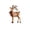 A, variant on Diceymbol Christmas Reindeer Decorations, Rustic Resin Deer Figurine with Hanging Snowflake and Bell Scarf, Tabletop Mantel Shelf Holiday Decor