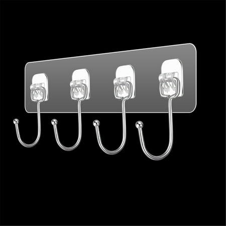 

Christmas Clearance Hooks Behind Door Hanger Clothes Towel Kitchen Transparent Punch- Hook