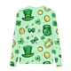 thumbnail image 4 of Blusas y camisas de manga larga con cuello redondo y estampado de San Patricio para niños, blusa informal de manga larga con cuello redondo, blusa de poliéster para niñas, 4 of 4