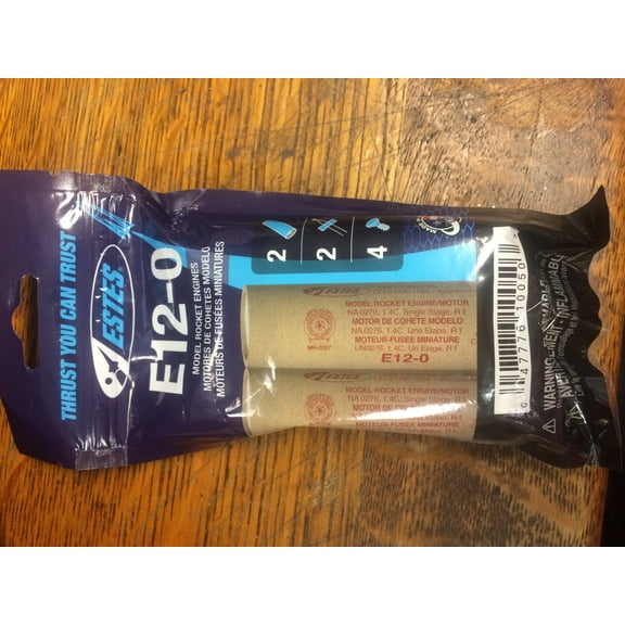 Estes Rockets E12-0 Engines 2 Pack EST10050 / EST16191