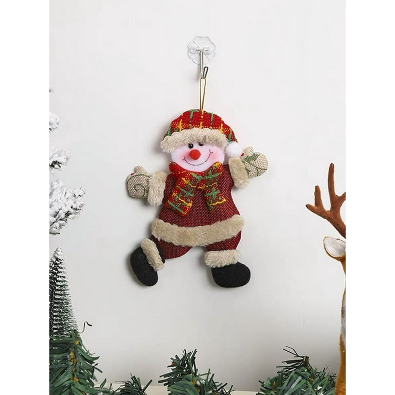 EGNMCR Christmas Ornaments Tree Decorations, Small Christmas Tree Ornaments  with Santa Claus, Snowman, Reindeer,Bear,cat for Holiday Christmas Hanging  Decor 