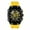 Black Yellow, variant on Men’s 41mm Skeleton Dial Watch – Tonneau Case with Date Display, Quartz Movement & Silicone Strap – Gift-Ready Timepiece - Black Yellow