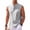 Gray, variant on Men'S Solid Color Casual Sleeveless Button Half Open Stand Up Collar Vest With Pineapple Plaid Stand Up Collar Vest Top