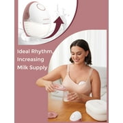 Momcozy Breast Pump Hands Free Mobile Style | M6, Wearable Breastfeeding Pump, Cozy Red 1 Count
