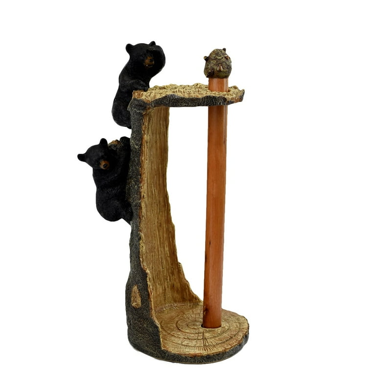 Black Bears Paper Towel Roll Holder Kitchen Storage Essentials Cabin Home Decor Black Bears Paper Towel Roll Holder Kitchen Storage Essentials Cabin Home Decor