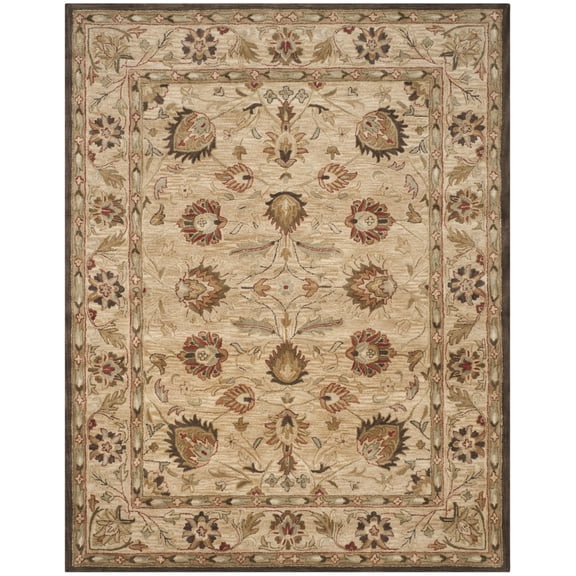 SAFAVIEH Antiquity Weldon Traditional Floral Wool Runner Rug, Beige, 2'3" x 12'