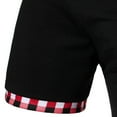 thumbnail image 5 of Clearance Clothes Pitauce Mens Color Block Plaid Golf Shirts 1/4 Button Down Lapel Pullover Tops Workout Athletic Shirt with Pocket, 5 of 5