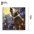 thumbnail image 2 of 10 Inch Wall Clock Battery Operated Silent Clock Decorative for Office, Kitchen, Outdoor, Living RoomWolf Full Moon Mountain Top Cloud Sky Tree forest Picture, 2 of 4