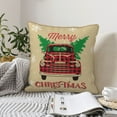 thumbnail image 6 of Kll Christmas Vintage Red Truck Decorative Throw Pillow Covers Velvet Soft For Couch Sofa Bedroom Living Room Outdoor -18"X18", 6 of 8