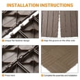 thumbnail image 5 of Zimtown 27-Pack Interlocking Deck Tiles,11.8"x11.8" Waterproof Outdoor Flooring , Patio Floor Decking Tiles for Porch Poolside Balcony Backyard, Light Coffee, 5 of 13