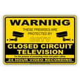 thumbnail image 1 of Warning These Premises Are Protected By CCTV Public Safety Indoor Outdoor Aluminum Metal Sign 18"x24", 1 of 1