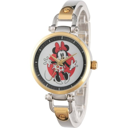 Minnie Mouse Women's Two-Tone Alloy Bridle Watch, Two-Tone Alloy Bracelet