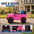 thumbnail image 3 of Conchico Chevy Silverado 2 Seater 24V Powered Ride on Truck Toy with Remote Control, Music, Durable Wheels, Pink, 3 of 9