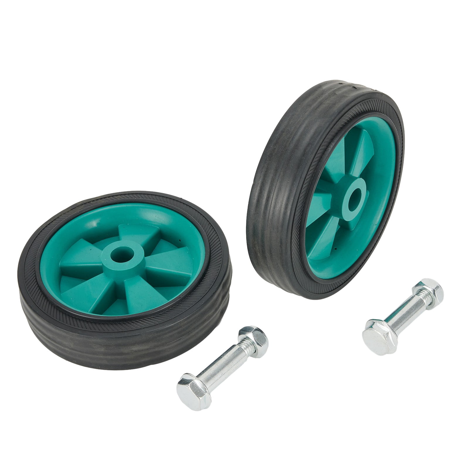 2Pc Green Air Compressor Wheel Replacement Caster Silent 5 Inch Shockproof