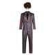 thumbnail image 4 of Disfraz de discoteca retro de los años 70 y 80 para hombre adulto, disfraz de hippie de los años 90, camisa, abrigo, pantalones acampanados, peluca, collar, traje de carnaval de Halloween, 4 of 5