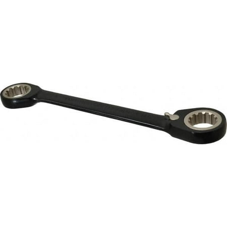 

Proto 1 x 1-1/8 12 Point Spline Reversible Ratcheting Box Wrench Double End 2-5/16 Head Diam x 5/16 Head Thickness 11-5/8 OAL Steel Black Chrome Finish