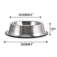 thumbnail image 2 of 2Packs Stainless Steel Dog Bowl with Anti-Skid Rubber Base for Small/Medium/Large Pet, Perfect Dish, Pets Feeder Bowl and Water Bowl Perfect Choice for Dog Puppy Cat and Kitten (16oz), 2 of 5