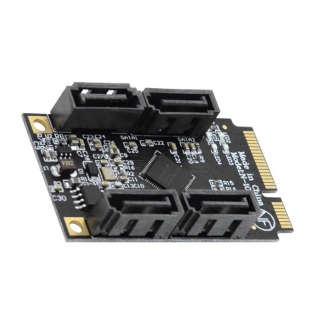 High-Speed SATA 3.0 Adapter Efficient Data Management: Mini PCIe to 4 Ports SATA 3.0 Adapter - Fast and Reliable