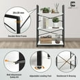 thumbnail image 5 of PRZL 3 Tier Small Bookshelf, Bookcase Shelf Storage Organizer for Living Room, 24 Inch Width Free Standing Shelf, Industrial Book Shelves for Home Office, White Shelves & Metal Frame, 5 of 13