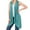 DUSTY TEAL, variant on Women Asymmetrical Draped Open Front Sleeveless Jersey Vest Cardigan