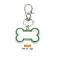 thumbnail image 3 of Uxcell Pet ID Tags Bone Shape, 30x20mm Metal Personalize Engraved Both Sides Blank Tags Stamping Pet Supplies (Green), 3 of 6