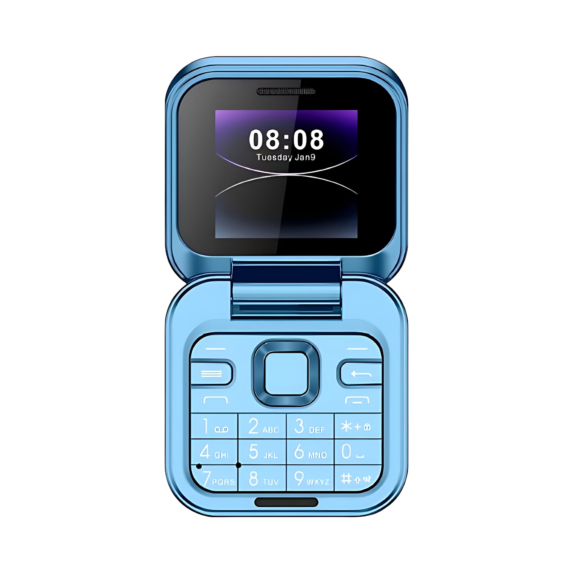 GJX 2026 New Mini Flip Mobile Phone 2 Sim Card Small Display Foldable Cell Phone Unlocked Flip Phone for Travel,Work,Emergency,Backup 2G Flip Cell Phone