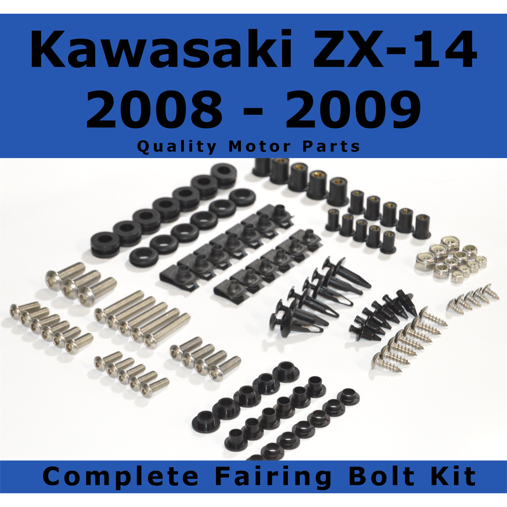 Standard Motorcycle Bike Boltz Complete Fairing Bolt Kit for Kawasaki