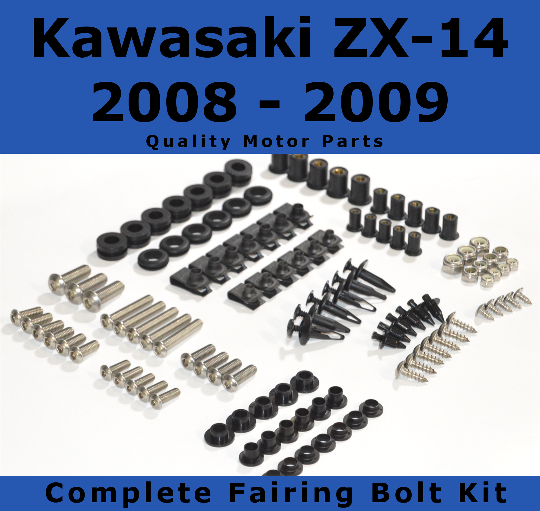 Green Fairing Bolts Kit Bodywork Screws for Kawasaki ZX14R ZZ-R1400 2006-2011 MP