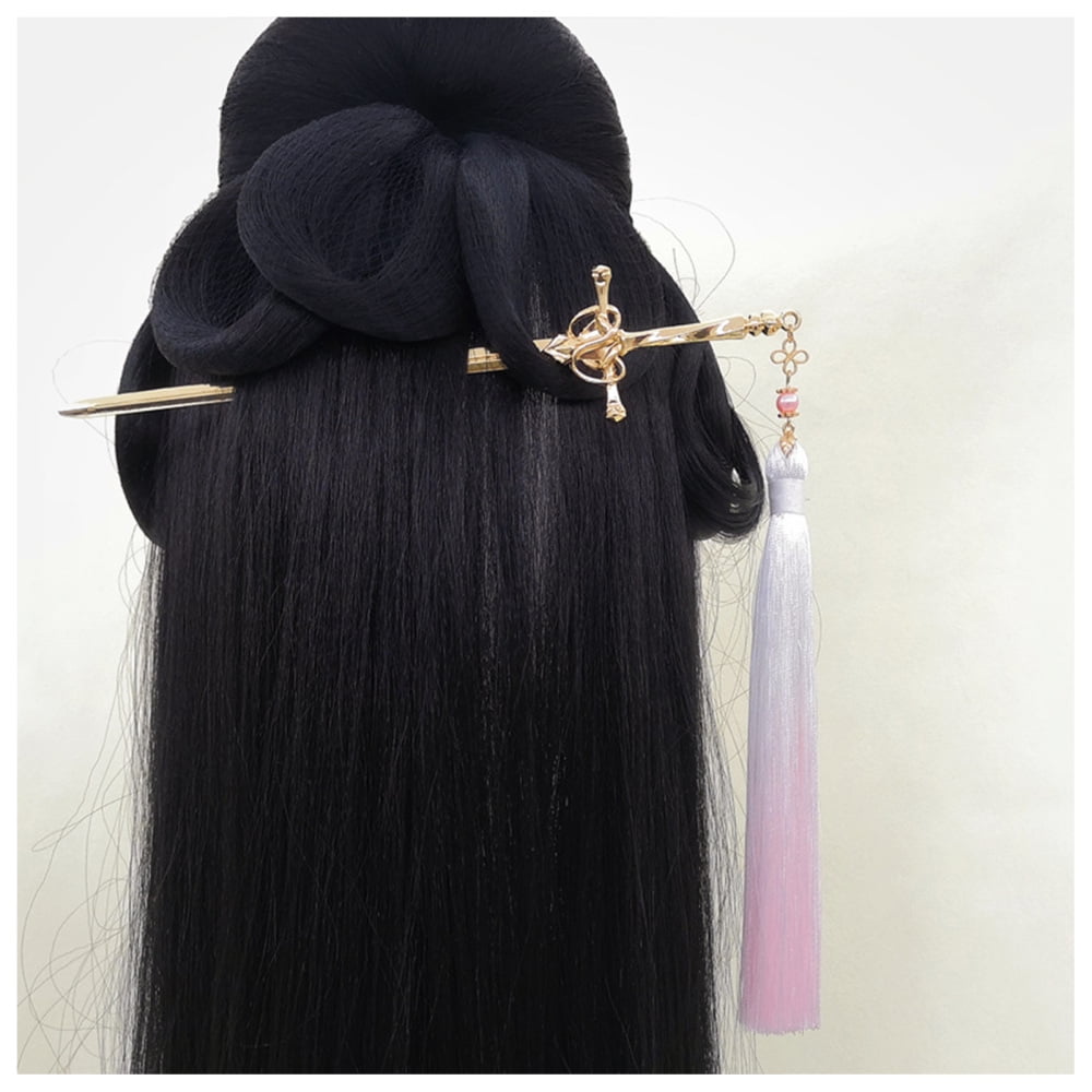 Chinese Style Hair Pin Sword Hair Sticks Vintage Tassel Hair Chopsticks 10  Styles for Women Hair Accessories Silver Light Blue Fringe 
