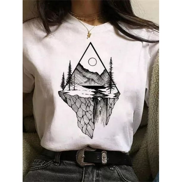 Camisetas blancas estampadas para mujer sale