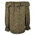 thumbnail image 4 of Women's Floral Print Off-The-Shoulder Ruffle Top-I-XS, 4 of 5